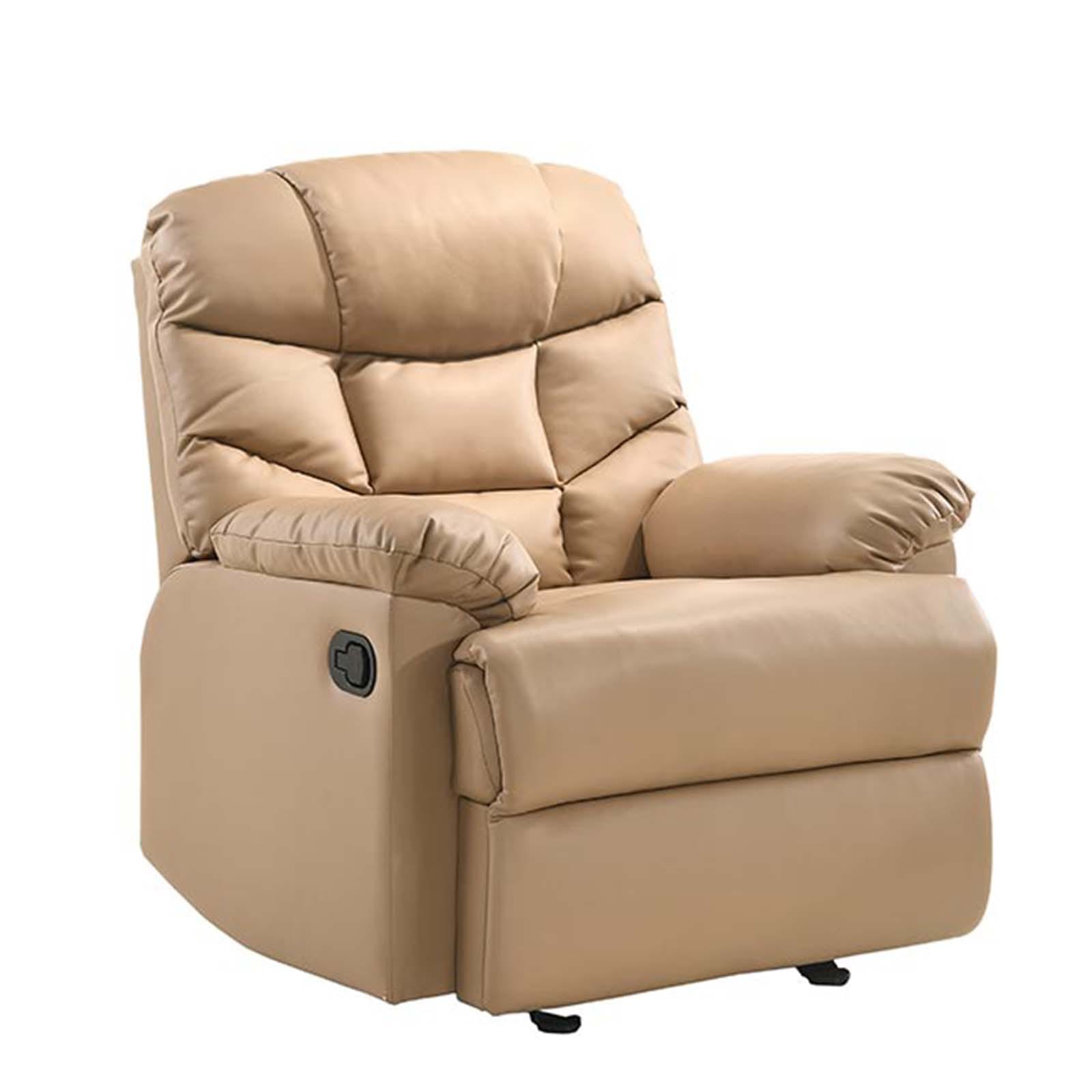 Leather Rocking Recliner Chair - Beige | Buy Recliner Chairs - 1095835
