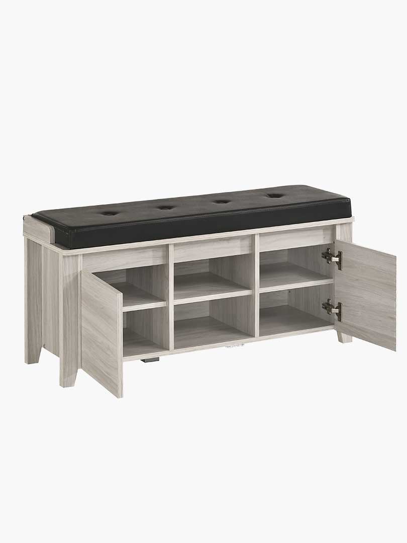 Oslo Bench Shoe Cabinet With Pu Leather Seat Buy Shoe Racks