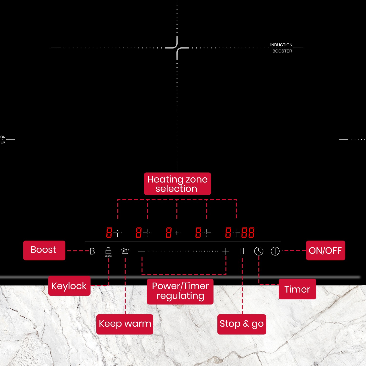 GASLAND chef Electric Induction Cooktop 90cm Touch Control Stove Cook