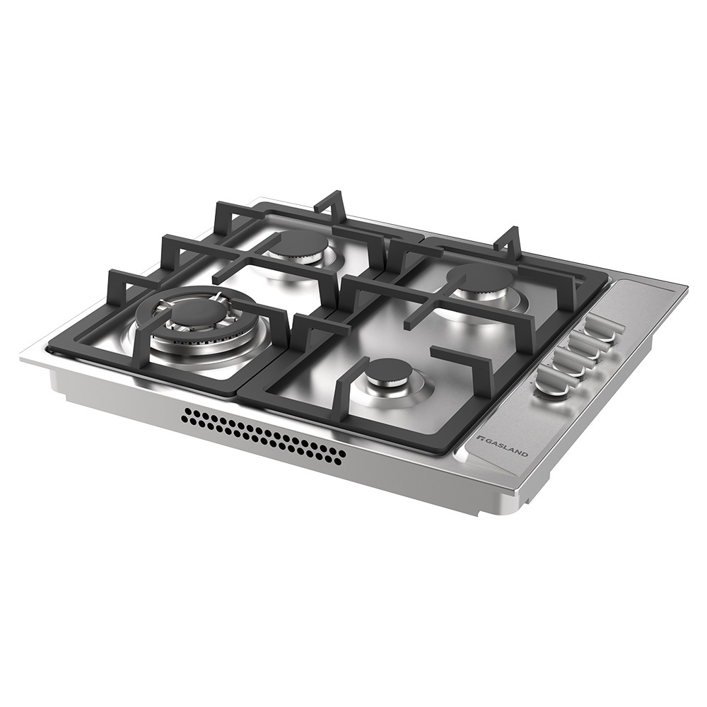 GASLAND chef Gas Cooktop 4 Burner Gas Hob Cast Iron Cook Top Trivets