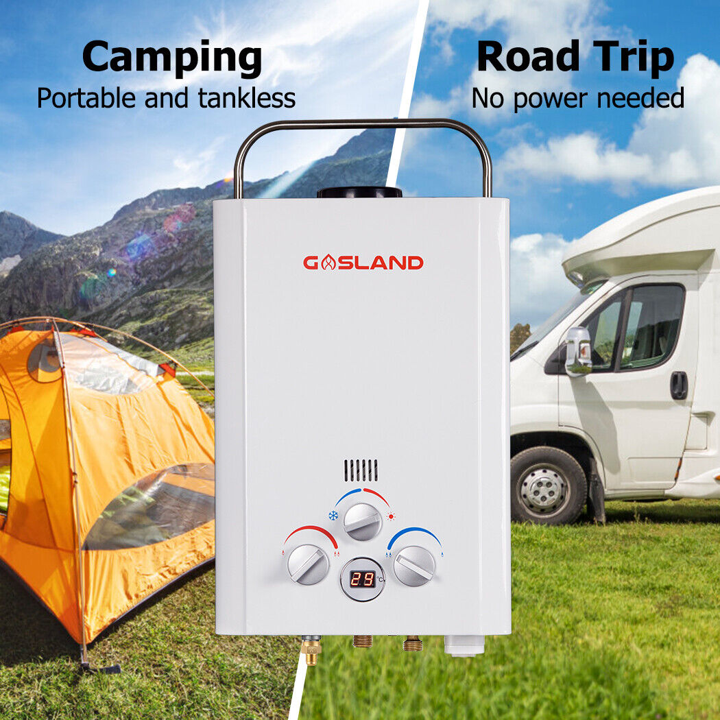 GASLAND Gas Hot Water Heater Portable Caravan Water Pump Camping Hose Fittings Buy Heaters