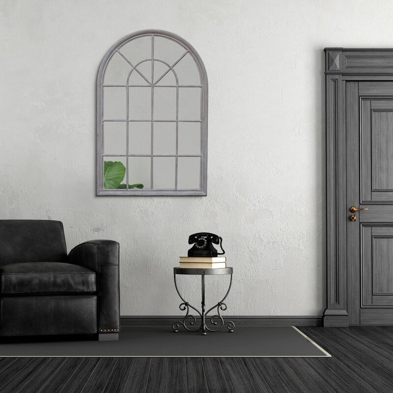 Grey Arched Cathedral Mirror 100cm x 150cm Buy Wall Mirrors 211089
