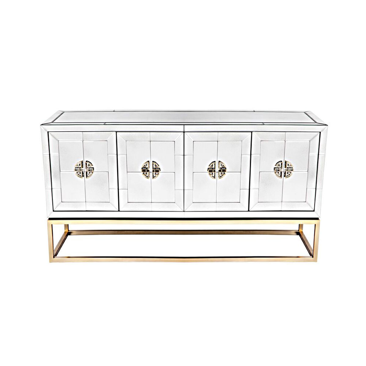 Jester Buffet Antique Mirror Cabinet 160cm Sideboards Jester Buffet Antique Mirror Cabinet