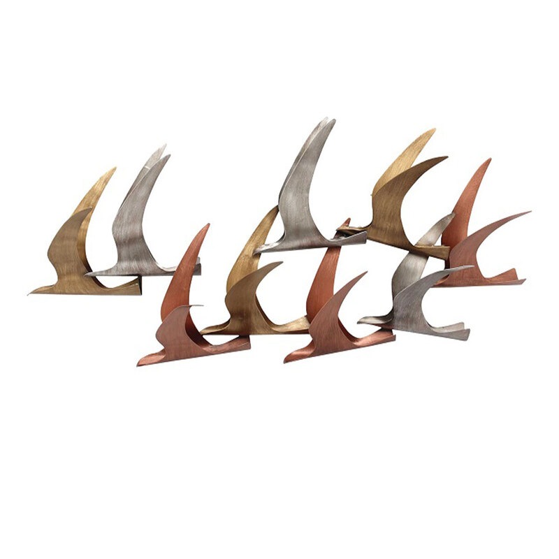 Metal Wall Art Birds in Flight 98cm Buy 3D Wall Art 335900