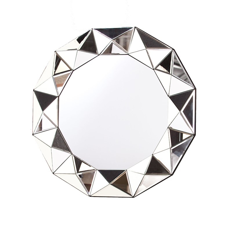 Montreal Round Multi Faceted Wall Mirror 90cm Mirrors Multi Faceted Wall Mirror 90cm
