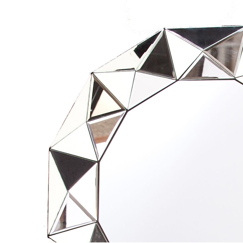 Montreal Round Multi Faceted Wall Mirror 90cm Mirrors Multi Faceted Wall Mirror 90cm