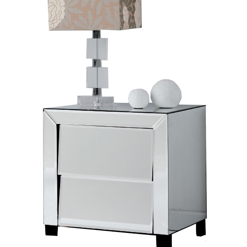 Patricia Range Mirrored Bedside Table with 2 Drawers Buy Bedside