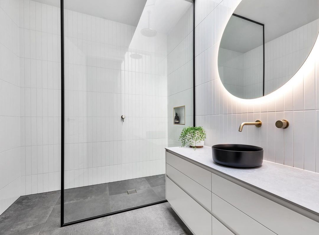 Rear Soft Glow LED Backlit Round Bathroom Mirror Warm/Cool Light