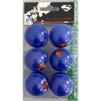 SUPERMAN Super Man Table Tennis Ping Pong Balls 6 Pack