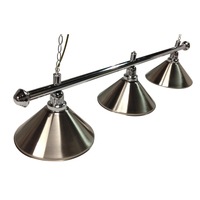 Pool Snooker Billiard Table Chrome Light (3 x Brushed Shades) 61 Inch