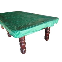 GREEN 8ft Fitted Plastic Pool Snooker Billiard Table Cover for 8' x 4' pool table
