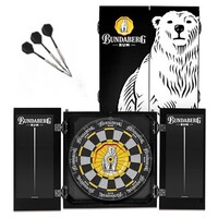 Bundy Bear Rum Bundaberg COLLECTORS Sisal Dart Board and Cabinet SET
