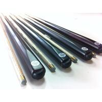 WOODEN POOL SNOOKER CUE SET 4x Two Piece Cues with 10mm pool cue tips (ASH PRO)