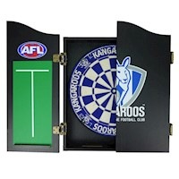 North Melbourne Kangaroos AFL Dart Board & Cabinet Set