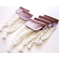 Pool Snooker Billiard Table Pockets (Brown Leatherette Net Set)