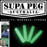 SUPA PEG Glow In the Dark Guy Rope Safety Markers For Camping Tents Pack of 6