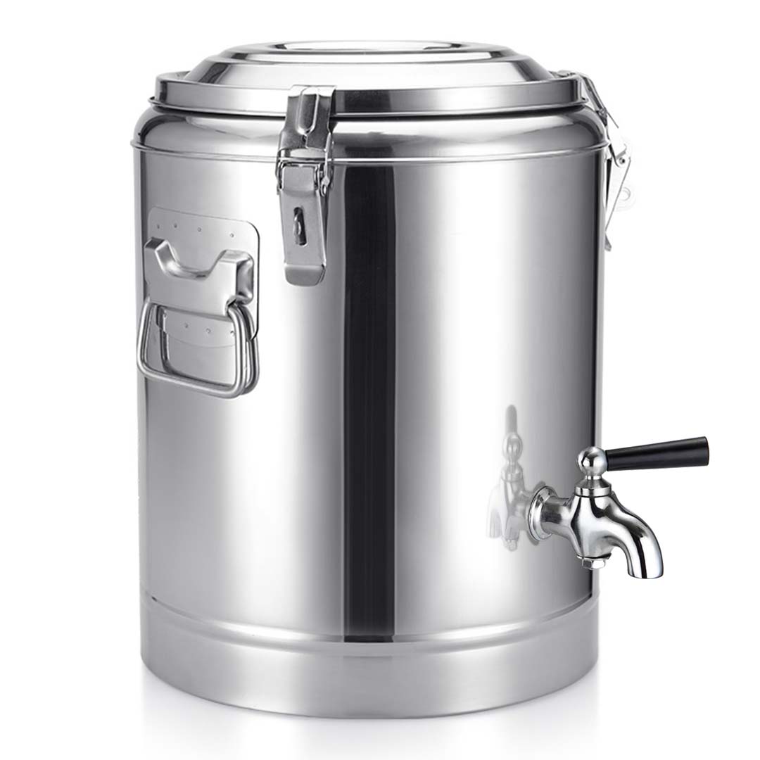 Container With Tap SOGA 22L Stainless Steel Insulated Stock Pot Dispenser Hot & Cold ...