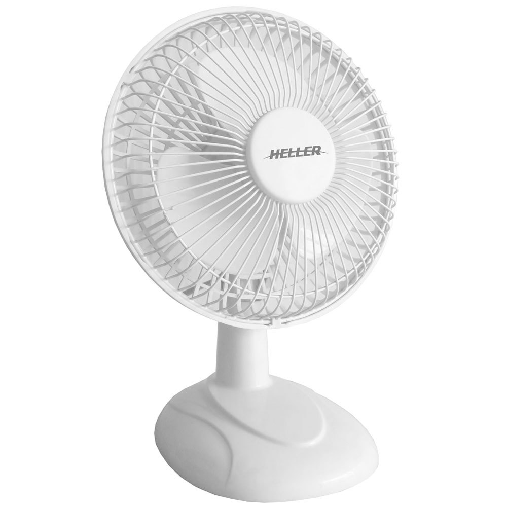 Heller HHDF15S 15cm Desk Fan 2 Speed/Air Cooler/Cooling/Tilt - White