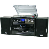 Lenoxx Turntable Player/Recorder/MP3 decoder/Record/cassette/AM/FM radio - Black