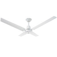 Heller Angus White 1200mm 4 Blade Aluminium Ceiling Fan/Air Cooling/ Cooler