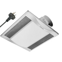 Silver 30cm Square 2in1 Ceiling Light/Exhaust Fan/Air flow/bathroom/laundry DIY