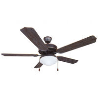 Heller Flynn Brown 5 Blade Reversible Ceiling Fan Air Cooling w/ Light /1300mm