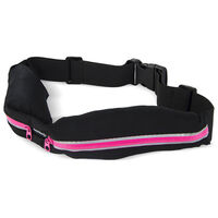 Buddee Running Belt w/ Expandable Pockets Bum Bag/Pouch Cycling/Jogging Pink