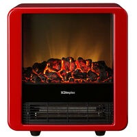 Dimplex Minicube Red Electric Heater Fireplace Heat/Flame Smoke Coal Wood Effect