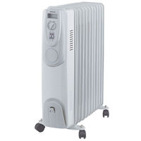 Heller HOIL11 2400W Electric Portable 11 Fin Oil Heater/Column/Castor Wheels