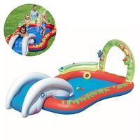 Kids Interactive Summer Water Fun Blow-up Play Pool w/ Games/Slide/Balls/Sprayer