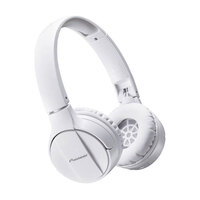 Pioneer SEM-J553BT White Bluetooth On-Ear Wireless Headphones/Mic for iPhone