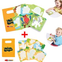 2PK Tomy Aquadoodle Mini Mats Zoo & Dinosaurs Drawing/Activity/Kids/Children/Toy