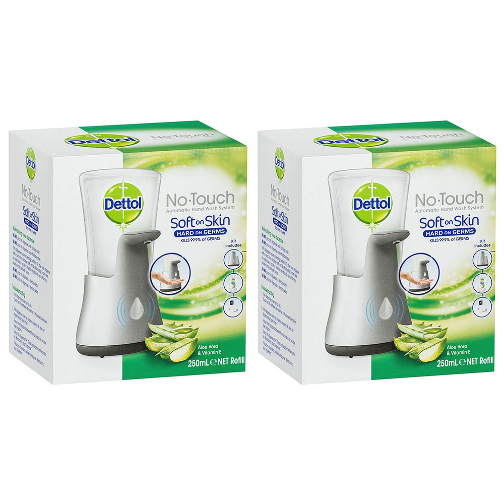 2pc Dettol 250ml No Touchautomatic Hand Wash Systemdispenser W Aloe