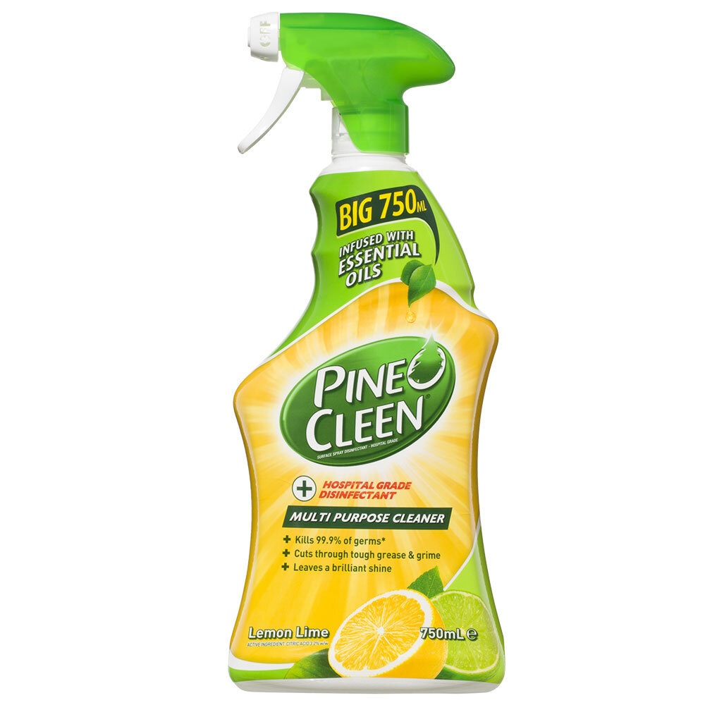 4x Pine O Cleen Lemon Lime 750mL/Multi Purpose House/Kitchen Cleaning