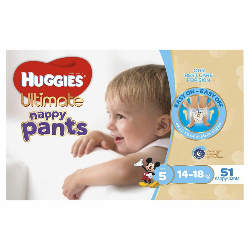 51pk Huggies Ultimate Nappy Diapers Pants Boys Infant Junior Size