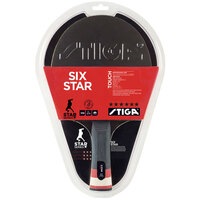 Stiga Touch 6 Star Table Tennis Bat Ping Pong Game Racket Blk/Rd w/WRB ACS Cryst