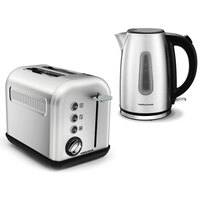 Morphy Richards Equip 1.7L Kettle & 2 Slice Toaster Brushed Stainless Steel