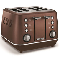 Morphy Richards 1880W Evoke Stainless Steel 4 Slice Toaster w Removable Tray BR