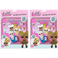 2x LOL Surprise No Mess Glitter Art/Craft Stickers Set for Children/Kids 3yrs+