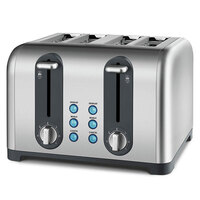 Kambrook 4 Slice 1600W Extra Lift Toaster/Toast/Bread KTA460BSS Stainless Steel