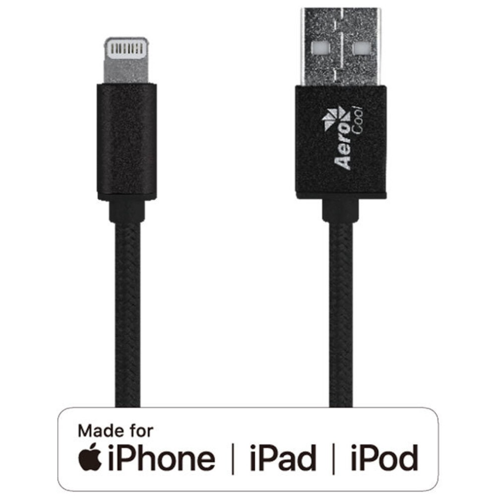 Aerocool 1m Usb Lightning Sync Charging Cable Mfi For Iphone X Xs