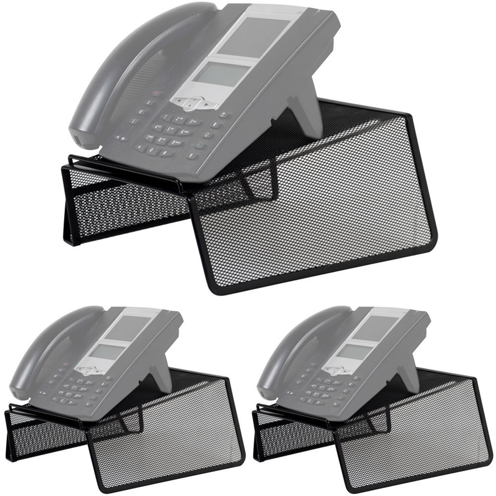 3x Black Phone Stand Holder for Telephone/Desk/Office/Home/Landline