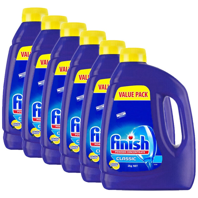 Finish 12kg 400 Washes Concentrated Lemon Dishwasher Powder Detergent