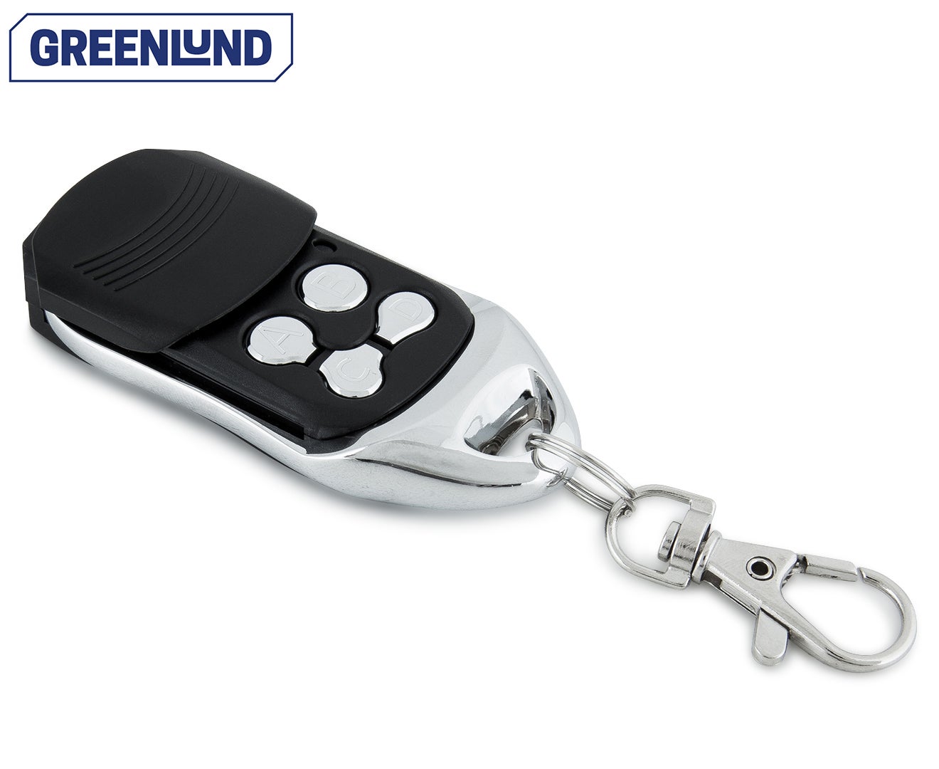 Greenlund Ptx 5v1 Universal Garage Door Remote Control W Keyring Clip Blk Silver