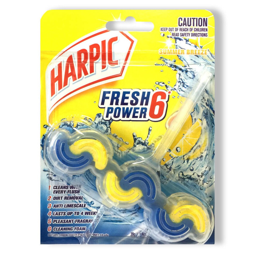 Harpic Fresh 6 Power Toilet Bowl Flush Cleaner Summer Breeze/Cleaning