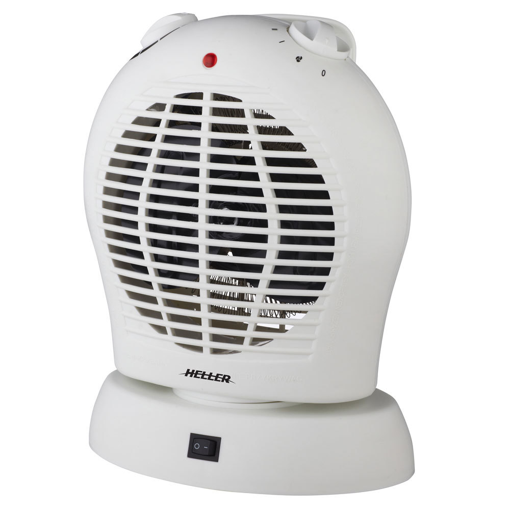 Heller 2000W Electric Portable Upright Oscillating Floor/Desk Fan