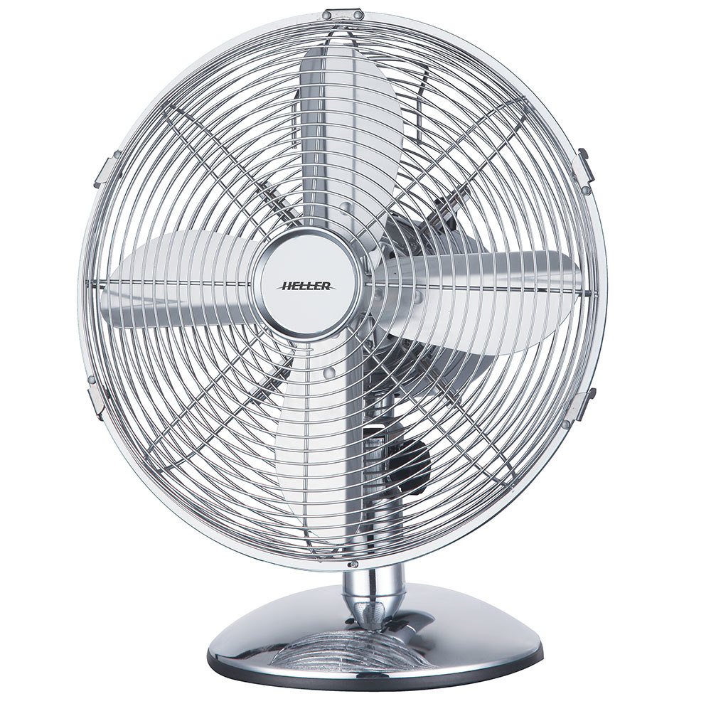 Heller 30cm Desk/Floor Oscillating Fan/Tilt/Air Cooling/Cooler/Metal ...