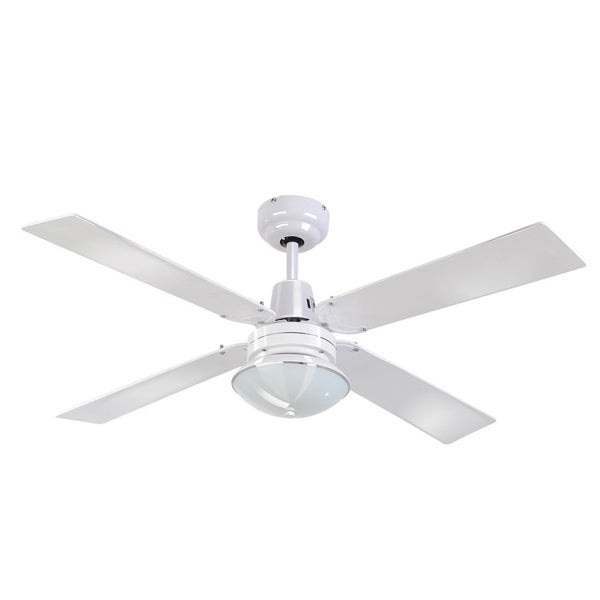 Heller Sienna 1 2m Ceiling Fan Air Cooling Light Remote Cherry Wood White Blades