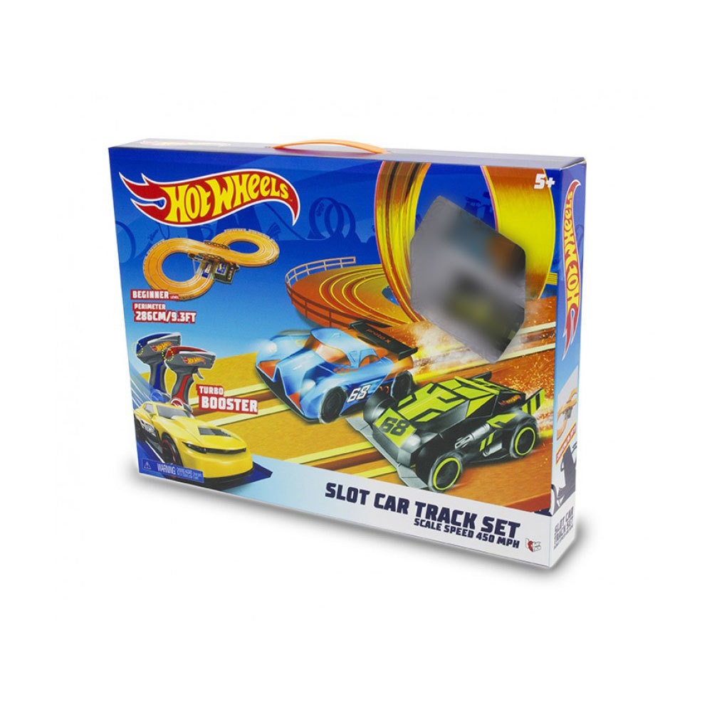 Hot Wheels Slot Racing Cars 286cm Track Set w/Remote Control Kids Toys