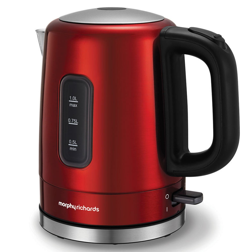 Morphy Richards 2200W Accents 1L Red Stainless Steel Electric Kettle